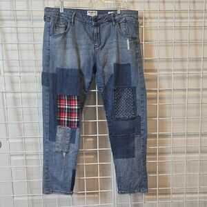 William Rast Multi Patchwork Ankle Jeans Size 31